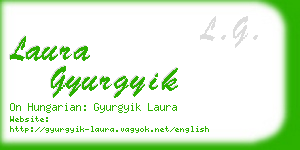 laura gyurgyik business card